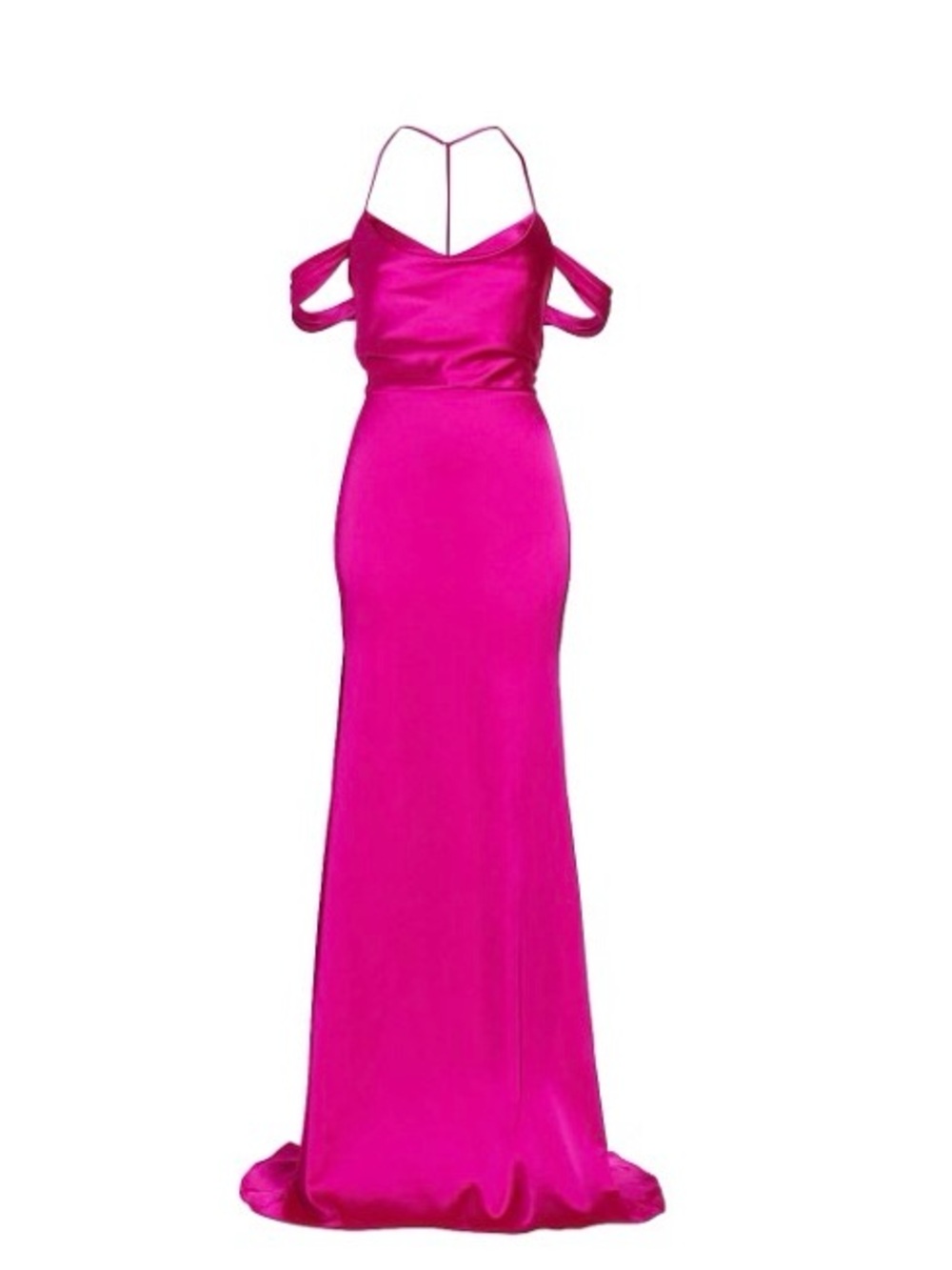 Satin Open-Back Gown